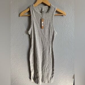 Skims Light Gray Ribbed dress